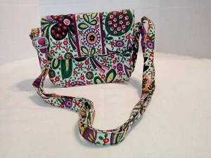 Vera Bradley Crossbody Handtasche Schultertasche lila & grün geblümt - Bild 1 von 5