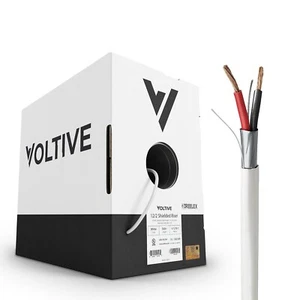 Voltive 12/2 Shielded Riser CL3R Rated Bare Copper 500 Foot Box White - Picture 1 of 6