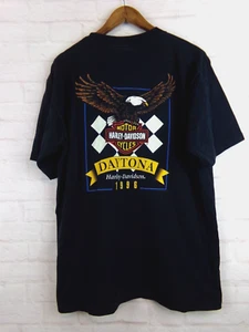 Harley Davidson Men's size XL Button Collar Short Sleeve Vintage Eagle Tee Shirt - Picture 1 of 7