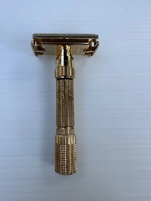 Navaja ejecutiva Gillette Fat Boy dorada D3 ajustable Foto 1 de 4