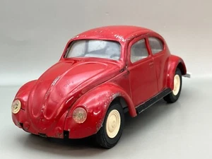 VW Tonka Toys Red Metal Volkswagen Beetle Bug Car Vintage 1960's 52680 - Picture 1 of 15