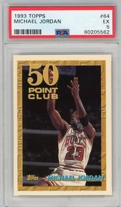 Topps 50 Point Club #64 1993 Michael Jordan PSA 5 ex Chicago Bulls - Imagen 1 de 2