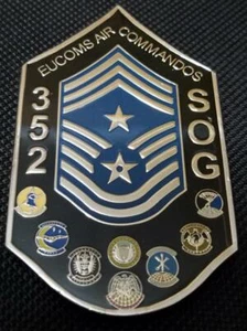 Rare 352d Special Operations Group Command Chief Master Sergeant Chevron Shaped - Picture 1 of 2