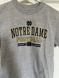 Notre Dame football youth medium 7 8 Gray Irish - Picture 1 of 9