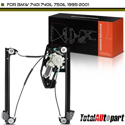 Window Regulator w/ Motor Front Passenger RH for BMW 740i 740iL 750iL 1995-2001 - Image 1 of 4