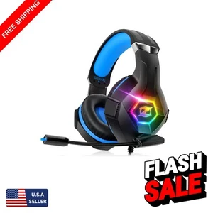 Dynamic Driver Gaming Headphones: 7.1 Surround Sound & Flexible Noise-Cancel Mic - Picture 1 of 9