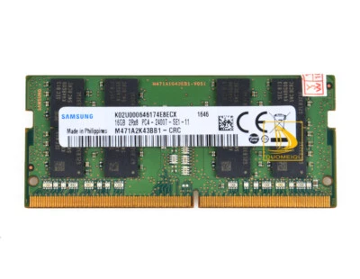Samsung 16GB 2RX8 DDR4 2400MHz PC4-19200 260 pin Sodimm Laptop Memory RAM Intel# - Image 1 of 4