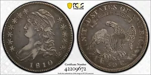 1810 50c Capped Bust Half Dollar PCGS XF40 CAC - Picture 1 of 2