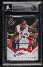 2013-14 Panini Prestige DeMar DeRozan #100 BAS Certified BGS Encased Auto