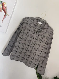 BLDWN Guetes Regular Fit Plaid Button-Up Flannel Overshirt - Picture 1 of 7