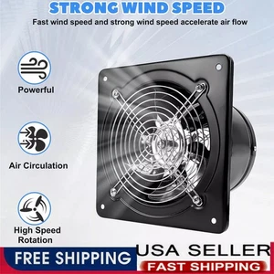 Exhaust Fan Ventilation Extractor Fan 110V Wall-Mounted Blower 8Inch Large - Picture 1 of 24