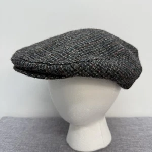 Vtg Harris Tweed Newsboy Hat Mens M Hand Woven In Scotland Cabbie Peaky Blinders - Picture 1 of 8