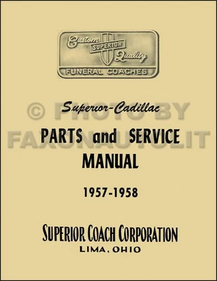 1957-1958 Cadillac Superior Parts Book Hearse автомобиль скорой помощи цветок с проводкой - Изображение 1 из 4