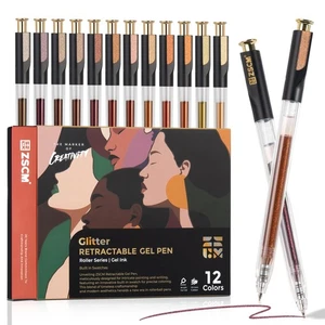 Einziehbare Glitzer Gelstifte, 12 Farben Große Kapazität Hautton Glitzer - Bild 1 von 7