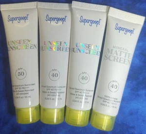 Supergoop! 4 piezas: protector solar invisible, tamaños de viaje mate mineral - Imagen 1 de 4