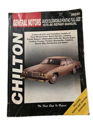 GM BUICK OLDSMOBILE PONTIAC Manual de Reparación Tamaño Completo 1975-90 Catálogo Automotriz  Foto 1 de 4
