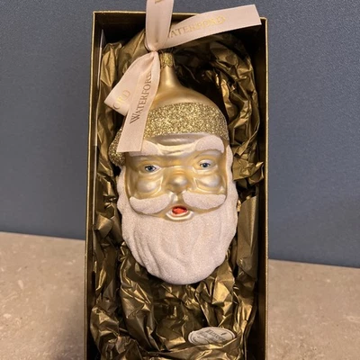 Nuevo en caja Adorno de Navidad Waterford Cara de Santa Jolly Saint Nick Foto 1 de 4