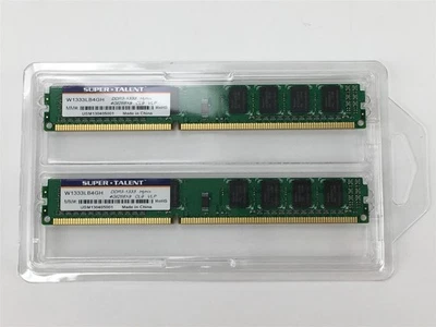 Super Talent 8GB (2x4GB) RAM PC3-10600 DDR3-1333 W1333LB4GH - Image 1 of 4