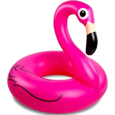 Schwimmring Flamingo, Luftmatratze, Pool, Strand, Aufblasbar, 114cm, Rosa - Bild 1 von 4