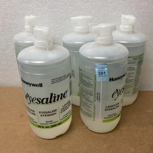 HONEYWELL Eyesaline Eye Wash Replacement Bottles 16oz Pack of 5 - Picture 1 of 5