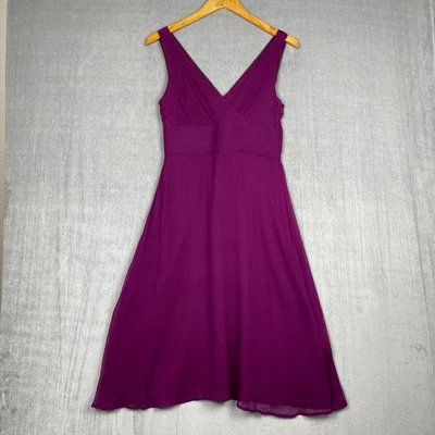 J Crew Womens Silk Dress Size 4 Chiffon Empire Waist Sleeveless Elegant Feminine - Image 1 of 4