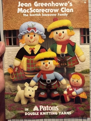 Jean Greenhowe's Knitting Pattern Book MacScarecrow Clan Scottish Family Monster - Image 1 of 4