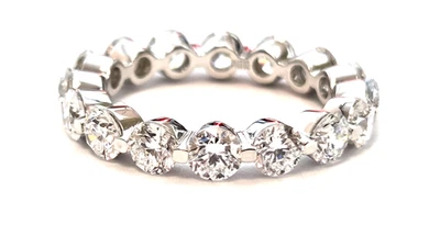 Diamante cultivado de laboratorio de eternidad de oro de 3,03 quilates de alta calidad de 3,03 quilates al precio más bajo HPHT VVS Foto 1 de 4