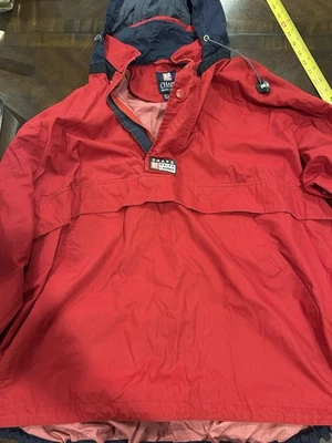 Chaps Ralph Lauren Hombres Chaqueta Grande Rojo Pullover Rompevientos De Colección Vela Foto 1 de 3
