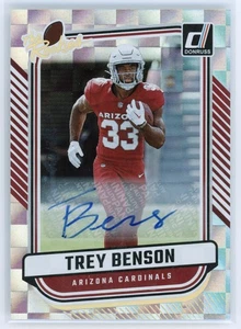 2024 Panini Donruss Trey Benson Silver RC Auto /299 #TR-4 Cardinals - Picture 1 of 2
