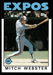 1986 Topps Mitch Webster #629 Montreal Expos - Foto 1 di 2