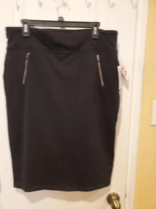 Athleta Mod Metro Bleistiftrock MA schwarz knielang Reißverschlusstaschen GR M - Bild 1 von 12