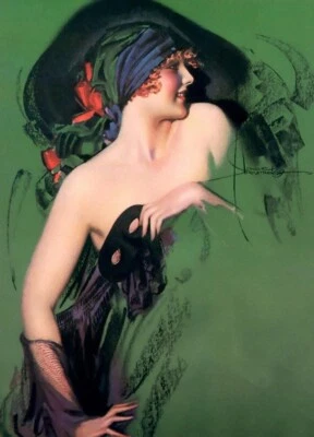 Masquerade by Rolf Armstrong 1927 – Classic American Pin-Up Glamour Art to Frame - Image 1 of 2