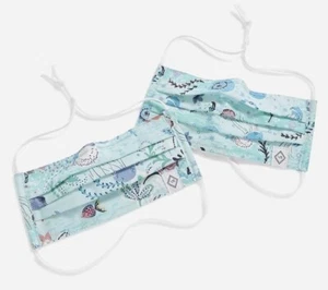 New 2 Pack Vera Bradley Pleated Face Mask Shield Paisley Wave Adjustable Strap - Picture 1 of 3