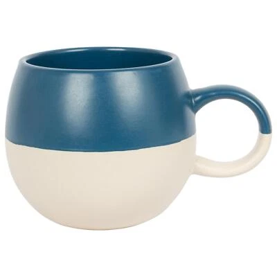 1x Navy 340ml getauchte Steinzeugkugel Becher Keramikglaze Kaffee -Teetassen Set - Bild 1 von 4