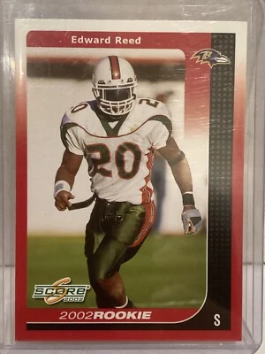 2002 Score Ed Reed #324 Rookie RC Baltimore Ravens Miami Hurricanes HOF Texans - Image 1 of 2
