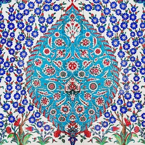 Panel de cerámica de mosaico de patrón árabe decoración de arte árabe salpicadero azulejo mural - Imagen 1 de 7