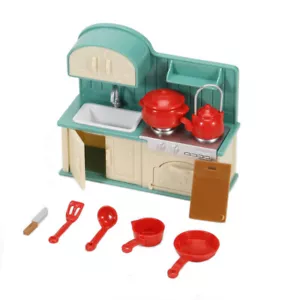 Miniature Furniture Kitchen Room Set for DollHouse Boys Girls Pretend Play Toys - Picture 1 of 6