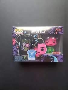 Funko Pop Marvel Blacklight Killmonger Pop & Tee Size Medium Target Exclusive - Picture 1 of 2