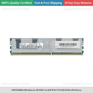 M395T2953EZ4-CE66 Samsung 1GB DDR2 Fully Buff FB ECC PC2-5300 667Mhz 2Rx8 Memory - Picture 1 of 1