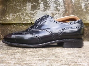 ZAPATOS JOSEPH CHEANEY BROGUES CUERO NEGRO UK9 HOMBRE MUY BUEN ESTADO - Imagen 1 de 9