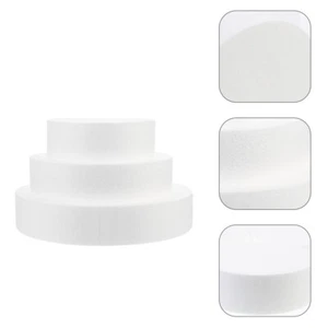 3 Pcs Foams Cake Modelling Cake Dummy Decorating Faux Wedding Cake Tiers - Picture 1 of 12