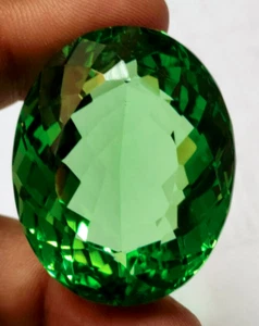Large 76.20 Ct. Green Peridot Oval Cut Faceted Loose Gemstone Gift For Birthday - Picture 1 of 6