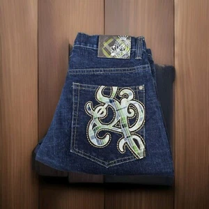 Vintage Southpole Shorts Mens 34 Blue Denim Jean Baggy Graffiti Hip Hop Y2K 90s - Picture 1 of 12