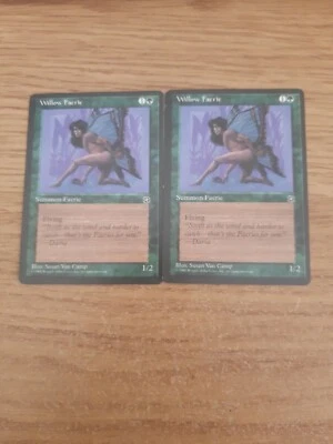 MTG 2 x Willow Faerie - version 2 - Homelands - Image 1 of 2