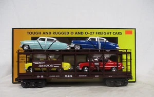 MTH Rail King 30-7628 MTH Auto Transport Flat Car w/Ertl '52 Cadillac & '49 Ford - Picture 1 of 11