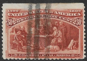 United States #239 30c. Columbus At La Rabida Issue Used Very Fine - Imagen 1 de 2