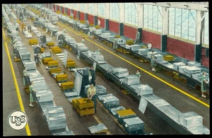 TIN PLATE INSPECTION, U.S. STEEL, GARY, IND POSTCARD - Picture 1 of 1