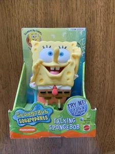 VINTAGE MATTEL NICKELODEON SPONGEBOB SQUAREPANTS TALKING SPONGEBOB FIGURE NEW - Picture 1 of 4