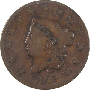 1829 Medium Letters Coronet Head Large Cent VG Very Good SKU:I18916 - Picture 1 of 4