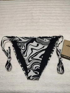 Nike Swim Swirl Women's String Bikini Bottom NESSE262 001 Size X SMALL - Picture 1 of 12